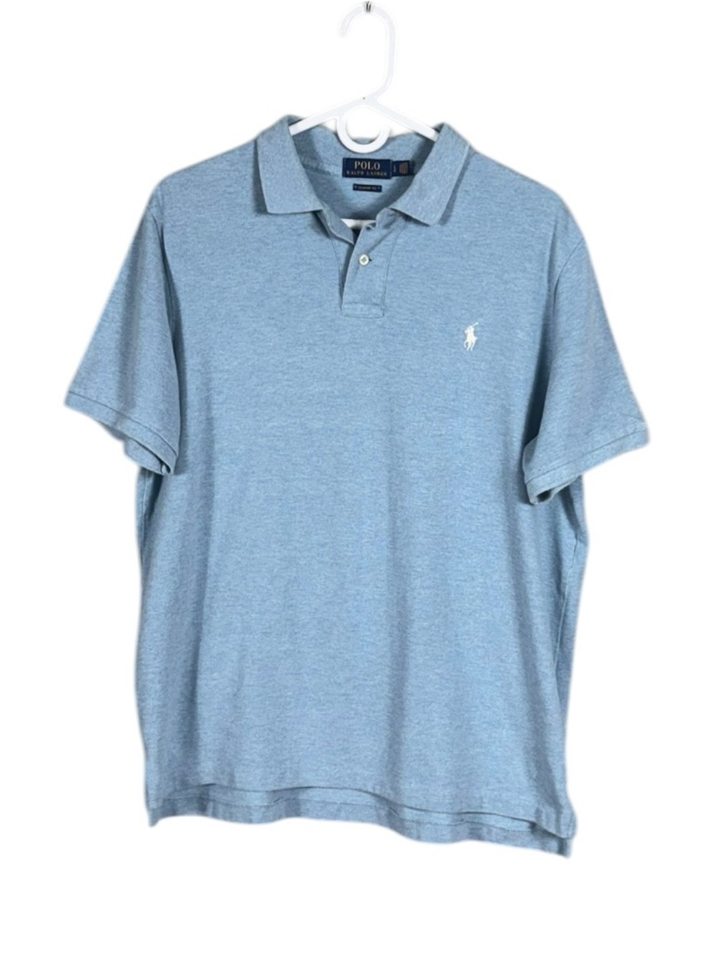 Polo Ralph Lauren Polo Shirt Size Large Preppy Logo Pony Golf Tennis Prep Blue